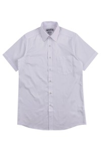 設計純白色條紋短袖男裝恤衫    訂製職業西裝配搭短袖恤衫     公司制服   團隊制服   恤衫專門店   R380